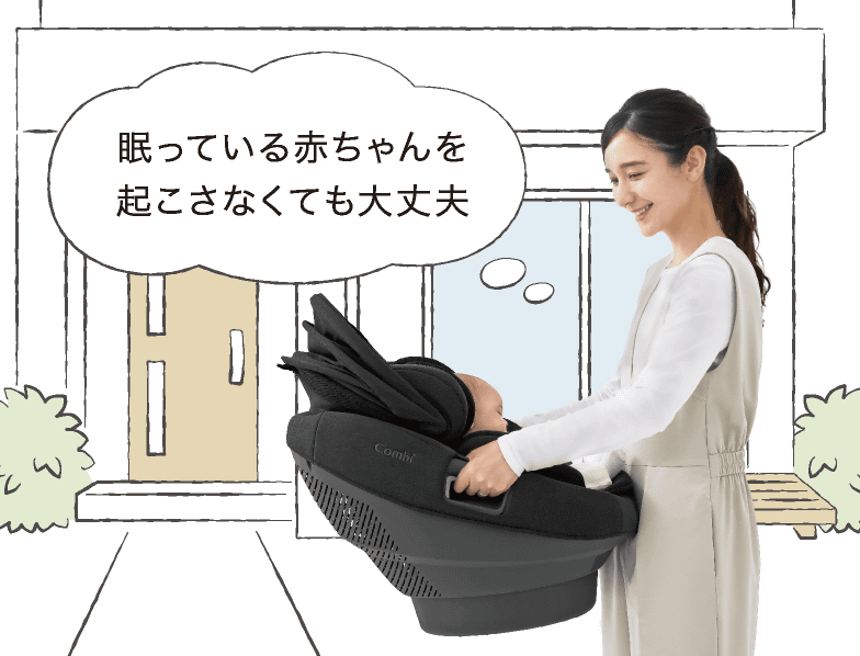 眠っている赤ちゃんを起こさなくても大丈夫